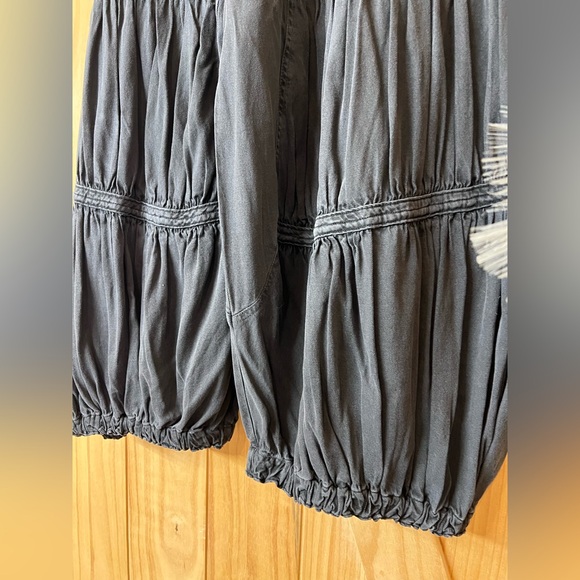 Free People Last Word Parachute Pants NWOT Washed Black Size Large - Picture 7 of 13